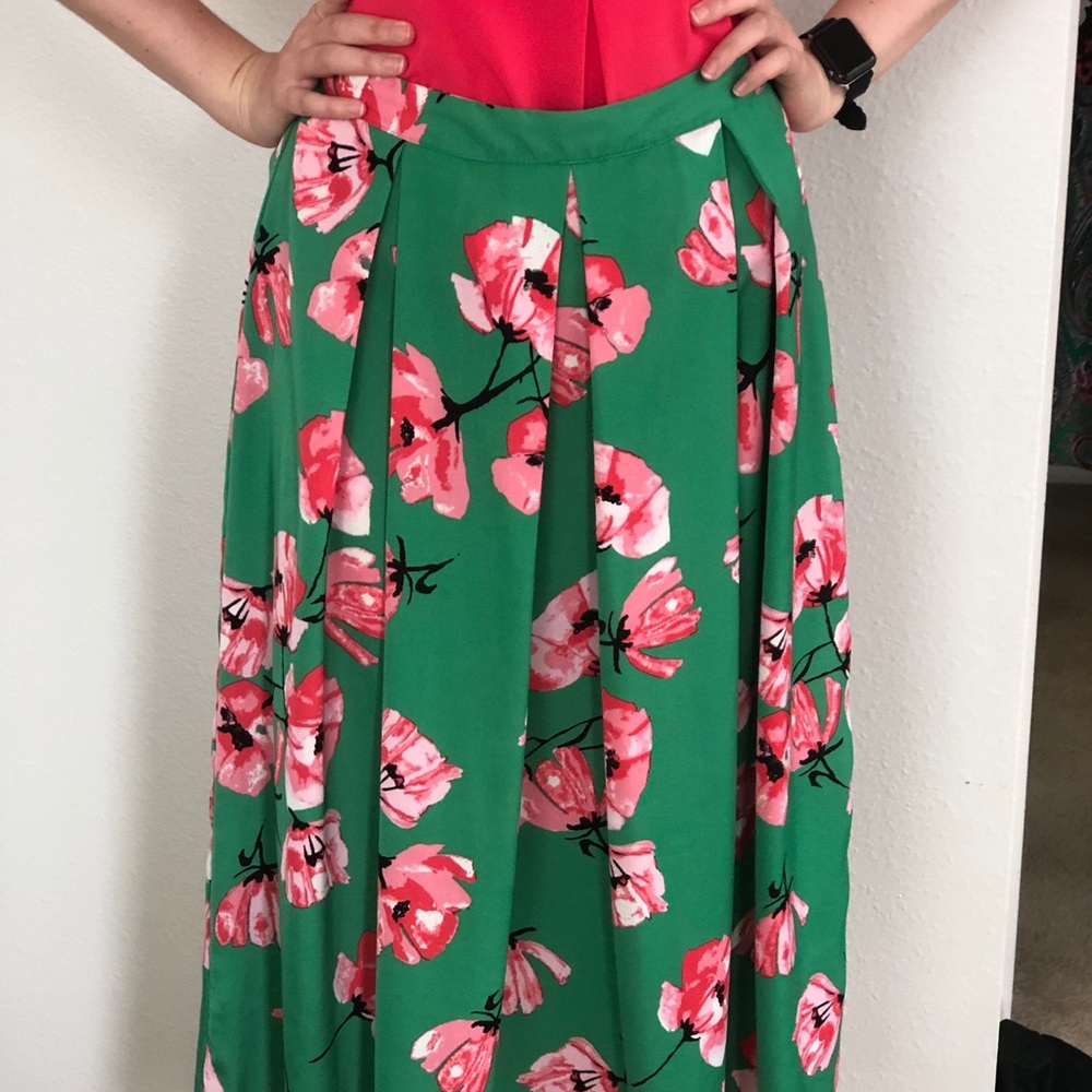 Floral midi skirt